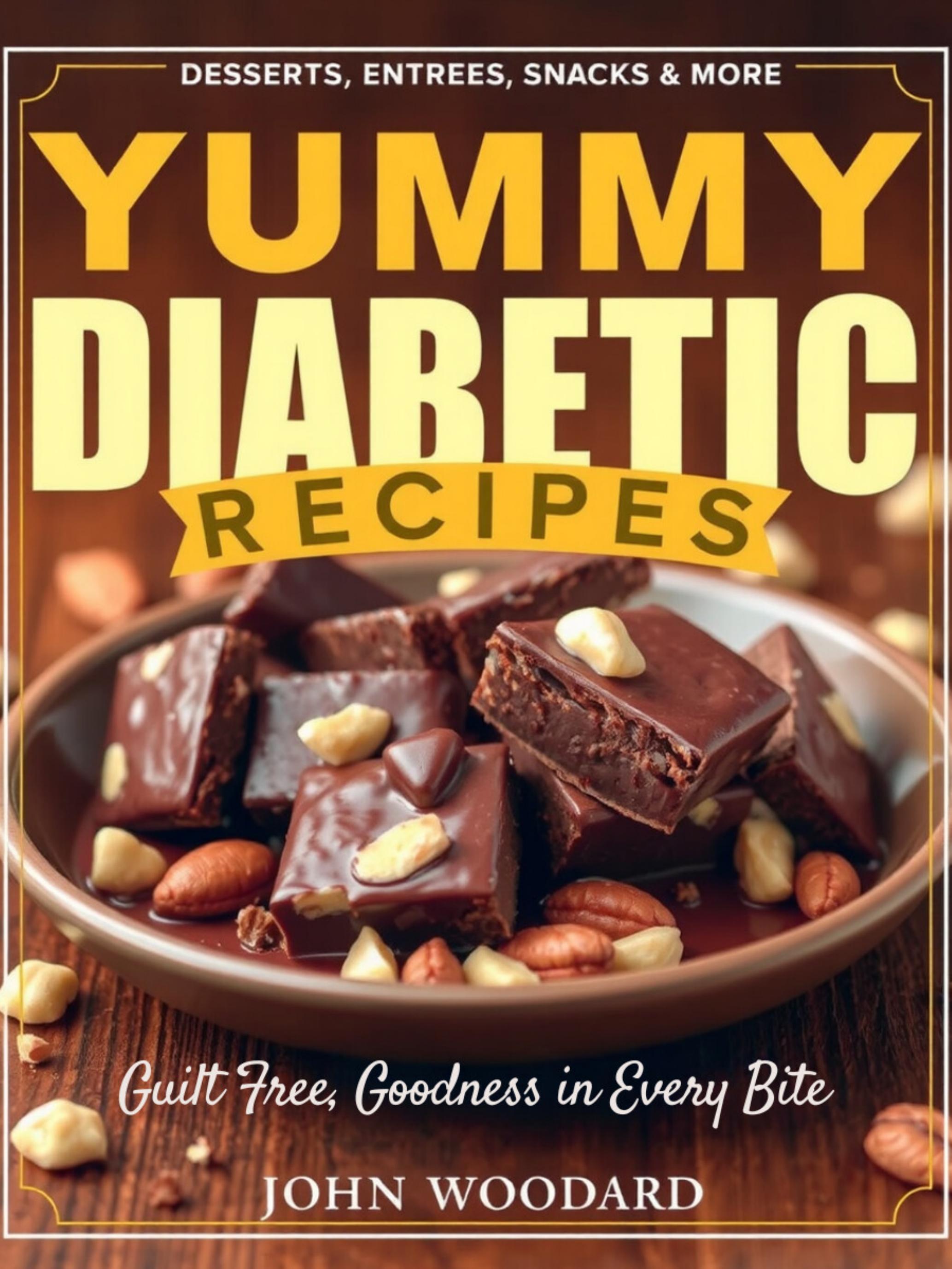 Yummy Diabetic Recipes: Desserts, Entrées, Snacks & More recipe book cover